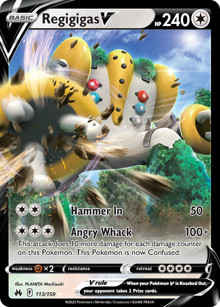 Regigigas V 113 159 Crown Zenith Holofoil