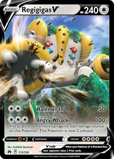 Regigigas V 113 159 Crown Zenith Holofoil