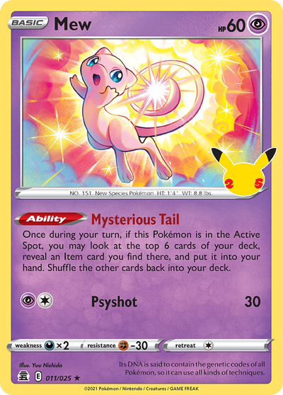 Mew 11 25 Celebrations Holofoil