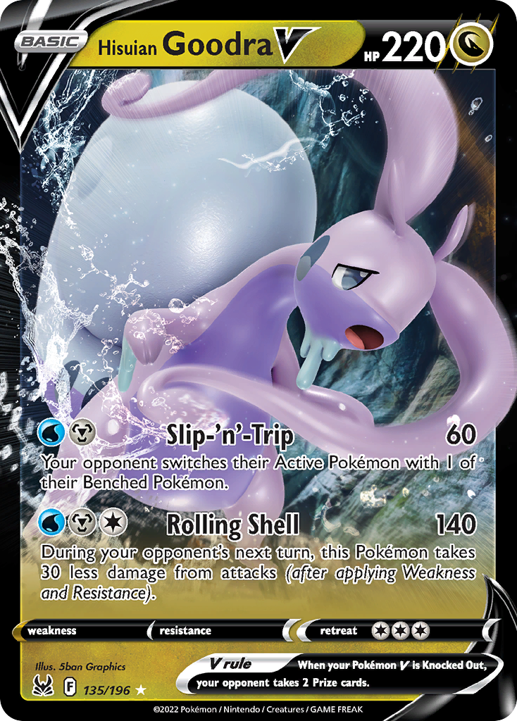 Hisuian Goodra V 135 196 Lost Origin Holofoil