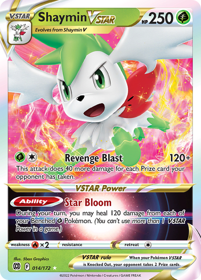 Shaymin Vstar 14 172 Brilliant Stars Holofoil