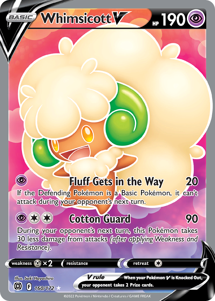 Whimsicott V 160 172 Brilliant Stars Holofoil