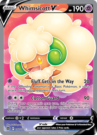 Whimsicott V 160 172 Brilliant Stars Holofoil