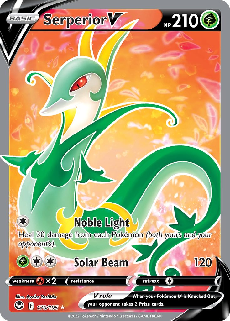 Serperior V 170 195 Silver Tempest Holofoil