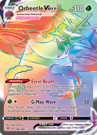 Orbeetle Vmax 186 185 Vivid Voltage Holofoil