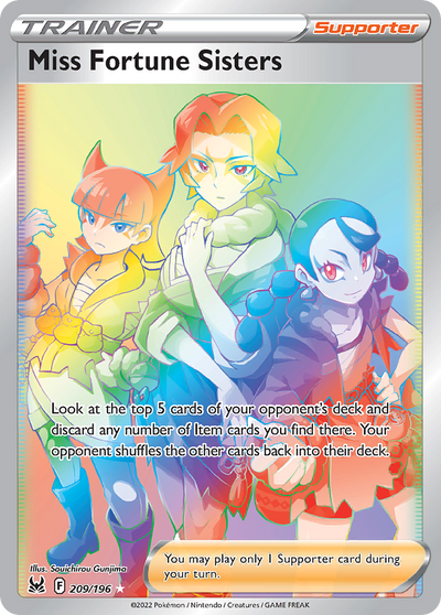Miss Fortune Sisters 209 196 Lost Origin Holofoil