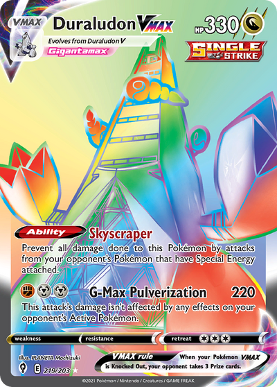 Duraludon Vmax 219 203 Evolving Skies Holofoil