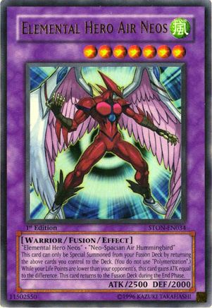 Elemental Hero Air Neos - STON-EN034 Ultra Rare 1st Edition