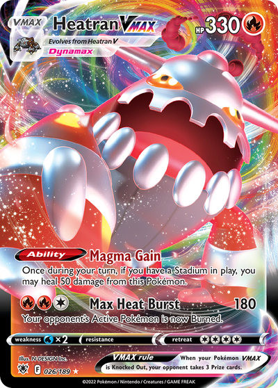 Heatran Vmax 26 189 Astral Radiance Holofoil