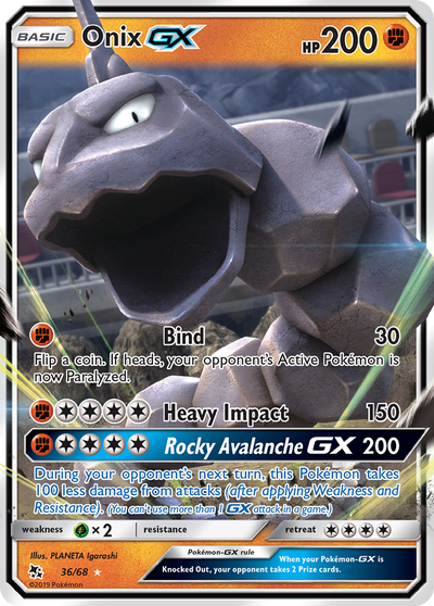 Onix Gx 36 68 Hidden Fates Holofoil