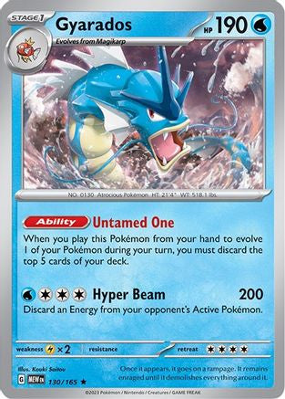 Gyarados 130 Sv Scarlet And Violet 151 Holofoil