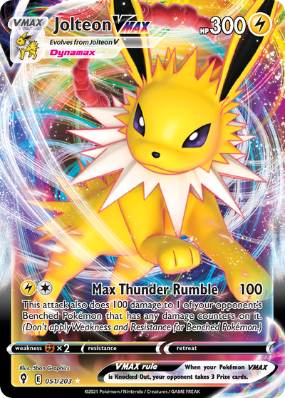 Jolteon Vmax 51 203 Evolving Skies Holofoil