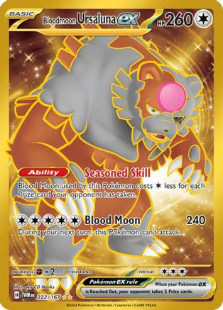 Bloodmoon Ursaluna Ex 222 Sv06 Twilight Masquerade Holofoil
