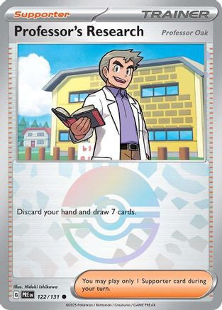 Professor's Research Professor Oak Poke Ball Pattern 122 Sv Prismatic Evolutions Holofoil