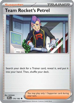 Team Rocket's Petrel 176 182 176 Sv10 Destined Rivals Reverse Holofoil