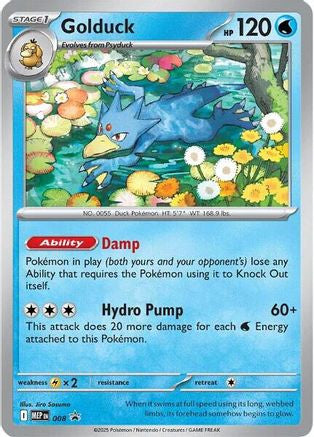 Golduck 008 8 Me Mega Evolution Promo Holofoil