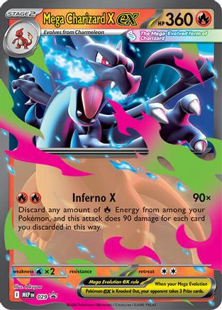 Mega Charizard X Ex 029 29 Me Mega Evolution Promo Holofoil