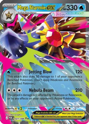 Mega Starmie Ex 021 088 Me03 Perfect Order Holofoil