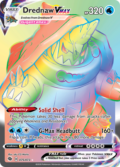 Drednaw Vmax 75 73 Champions Path Holofoil