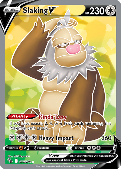 Slaking V 77 78 Pokmon Go Holofoil