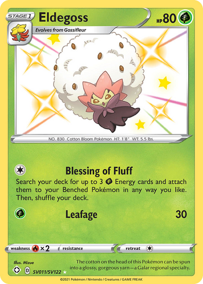 Eldegoss Sv011 122 Shiny Vault Holofoil