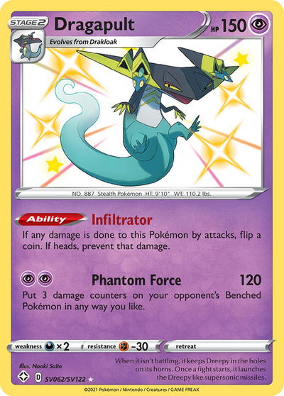 Dragapult Sv062 122 Shiny Vault Holofoil