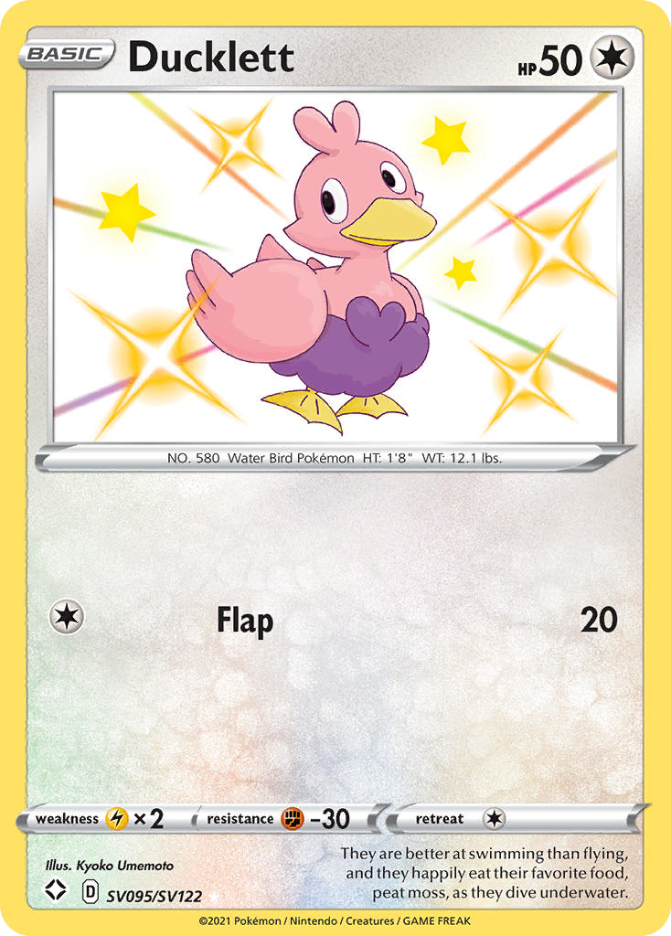 Ducklett Sv095 122 Shiny Vault Holofoil